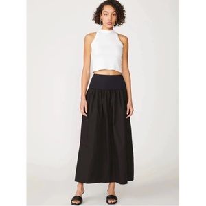 STATESIDE Heavy Poplin Cargo Skirt in Black